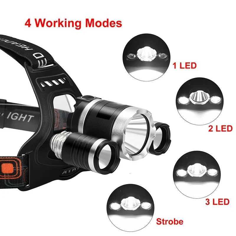 18650 Battery Rechargeable Super Bright d lamp Fishing light Outdoor Hunting Cam Waterproof Light XJ250811