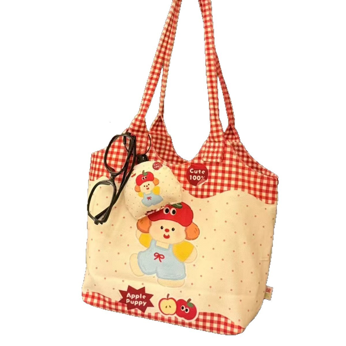 2025 Autumn New women s Cute Illustration Handbag New Cartoon Niche Capacity Handbag Commuting Student Leisure Autumn New Designer Bag Women bag s Sho