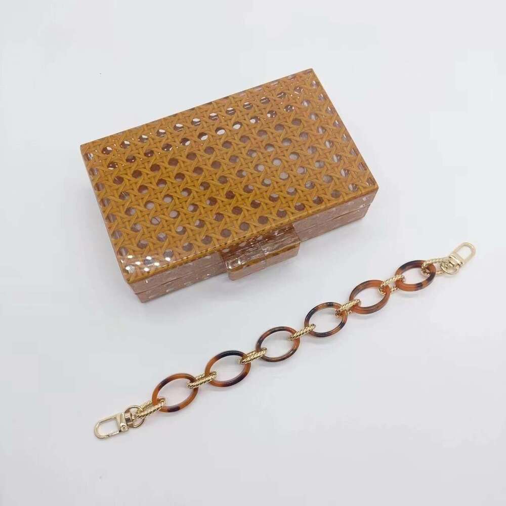 Hot-Selling New Rattan Acrylic Evening Clutch Shoulder Crossbody Wedding Fashion Women's Bag