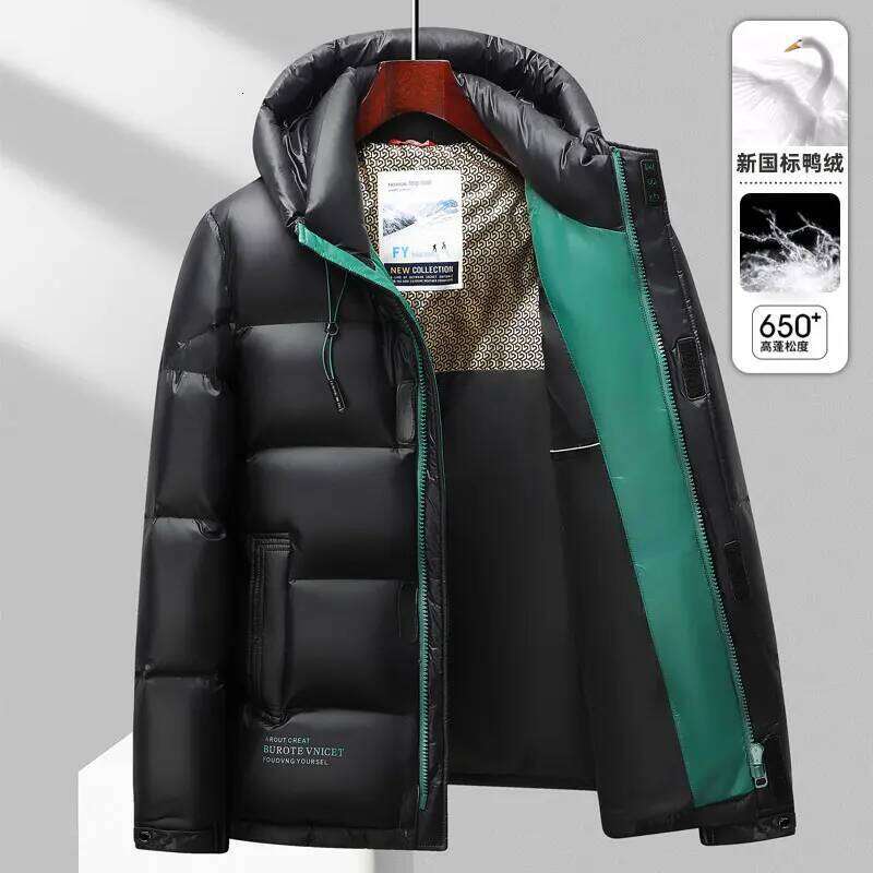 2023 New Gloss Plush Winter Warm Jackets Windproof light Jacket Men 90% Duck Down Coat Male