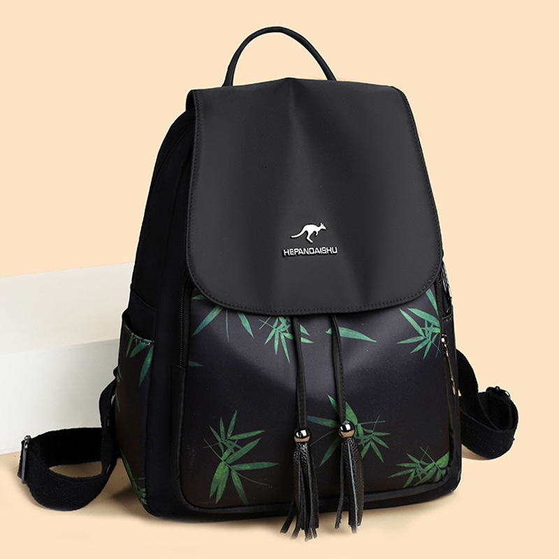 Fashion Printed Oxford Cloth for Women 2025 New Korean Style Casual Travel Large Capacity Ladies Backpack School Bag ddmymoon