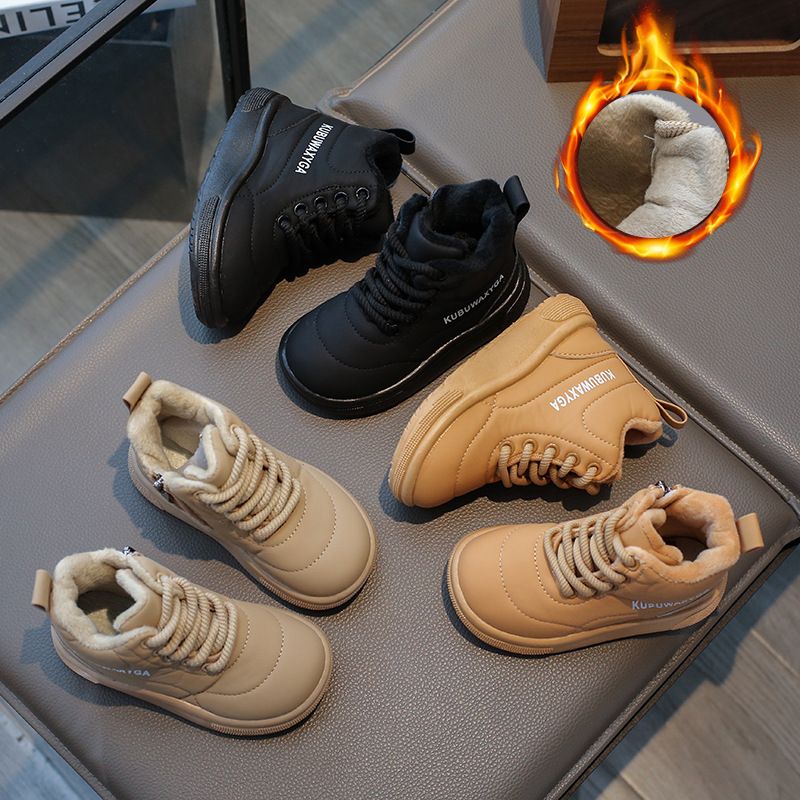 Fashion Children Snow Boots Youth Warm Thick Bottom Girls Cotton Boots Toddler Winter New Non-slip Boys Casual Shoes Comfortable Kid's Boot Sizes