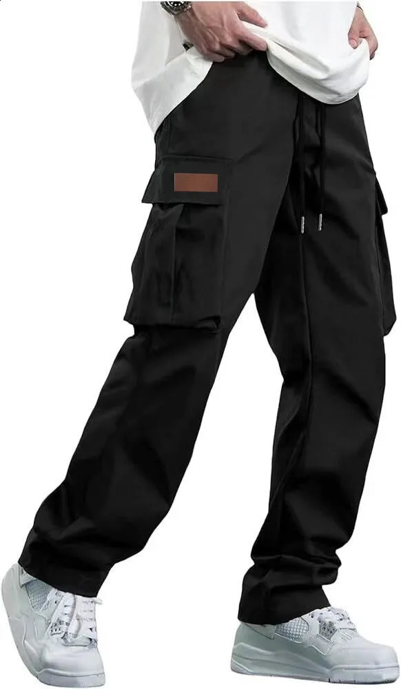 Mens multi pocket workwear pants European and American high street trendy retro casual leggings mens 250809