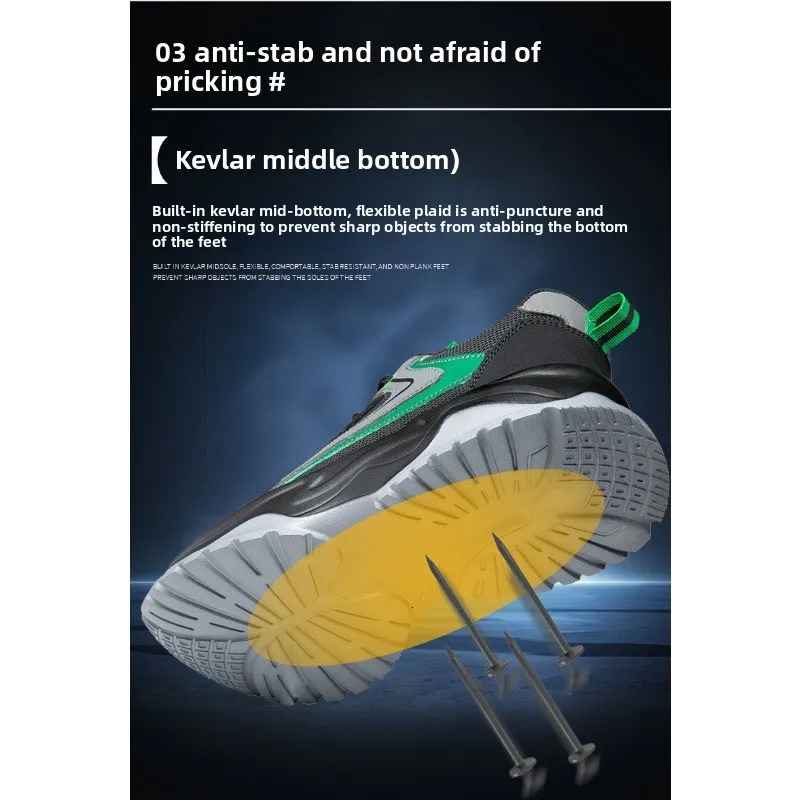 Labor Protection Shoes for Men Anti Smashing and Anti Piercing Work Shoes Lightweight Breathable Wear-resistant and Safe Shoes 250805