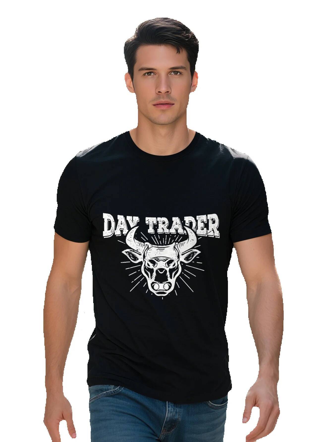 Men S T-shirt g Cotton Day Trader Stock Market Investor Finance Gift Idea T Shirt dccaf