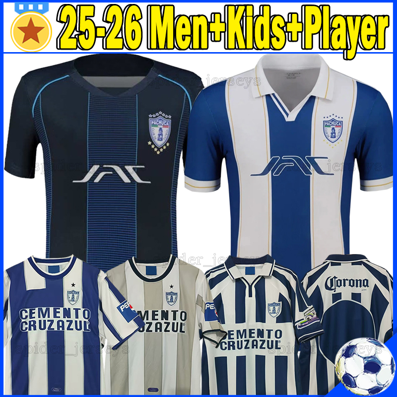 XXXL 4XL 25 26 C.F. Pachuca Soccer Jerseys LIGA MX Retro 1999 2001 02 IDRISSI RONDON GONZALEZ KENNEDY 2024 2025 2026 Cup Player Football Shirts Men Uniforms Kids Kits Sets