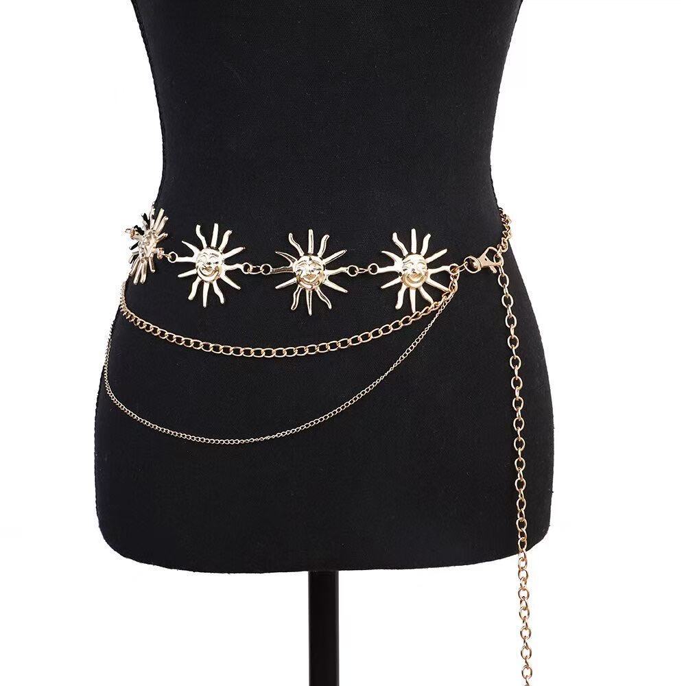 Personalized Multi-Color Starfish Flower Waist Chain Body Chain Women's Beach Holiday Accessories