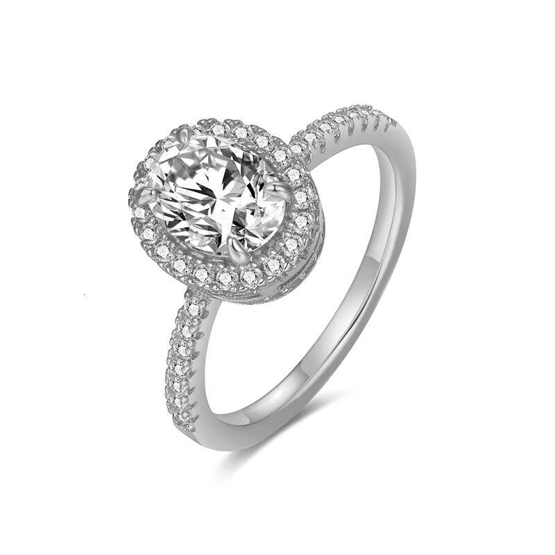 Elegant S925 Silver 6*8mm Moissanite Ring for Women Luxurious Jewelry with Unique Moissanite Gemstone