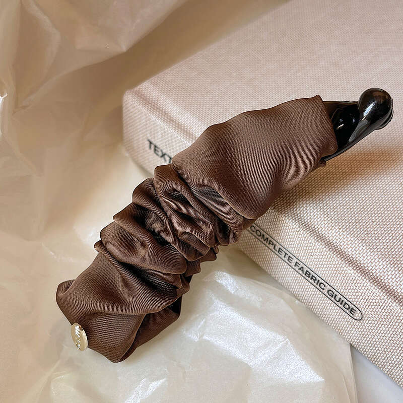 Pleated Fabric Banana for Women 2025 New Style High-end Fashionable Back of Head Clip Hair Accessory
