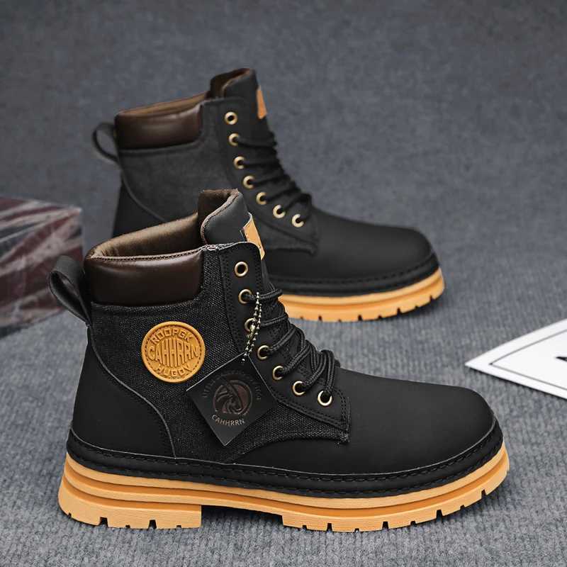 100% Men Boots Winter Casual Shoes Designer Luxury Platform Cowboy Chelsea Tactical Military Work Safety Leather Ankle Sneakers W250811
