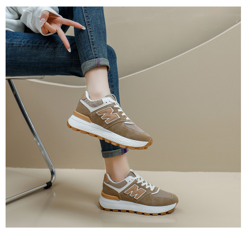 Free shipping design women's shoes versatile flat and durable sports shoes breathable and casual student anti-slip running shoes