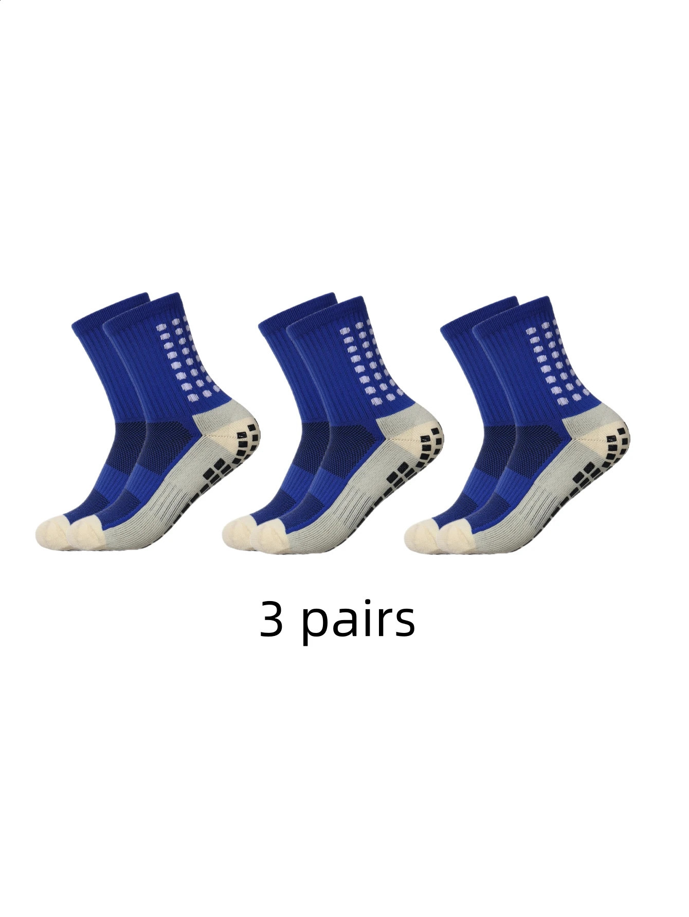 3 pairs of mid length childrens sports football socks with anti slip to absorb sweat 3338 250805