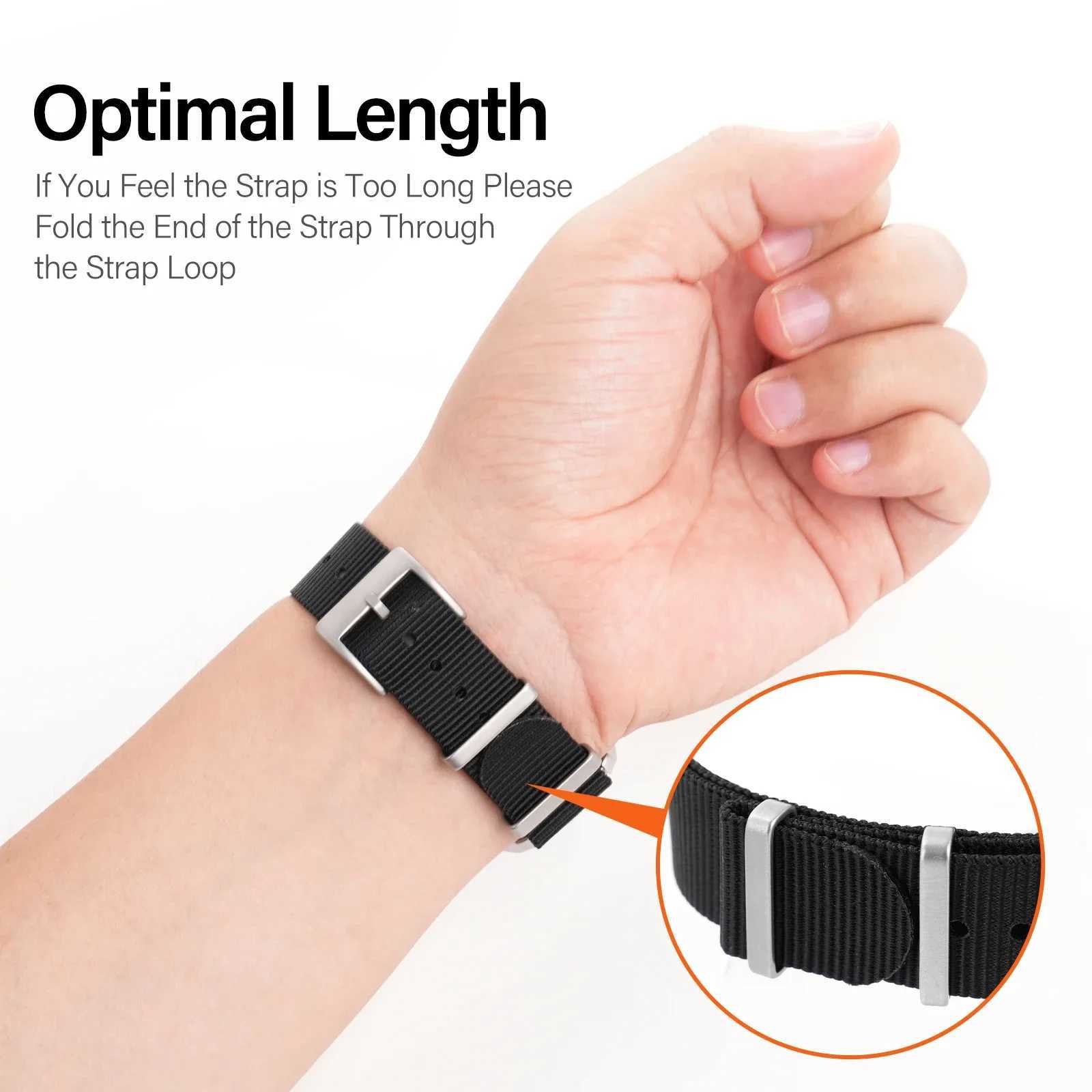 Nylon Ribbed Watch Strap 18/19/20/22mm Stripe Watchband Replacement Watch Band Military Wristband Accessories Watch Straps W250811