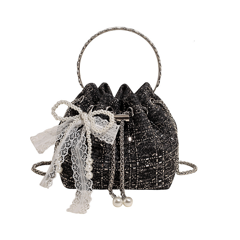 Pleated Fashion Niche Design for Women New Trendy Versatile Commuter Shoulder Chain Crossbody Bucket Bag ddmymoon