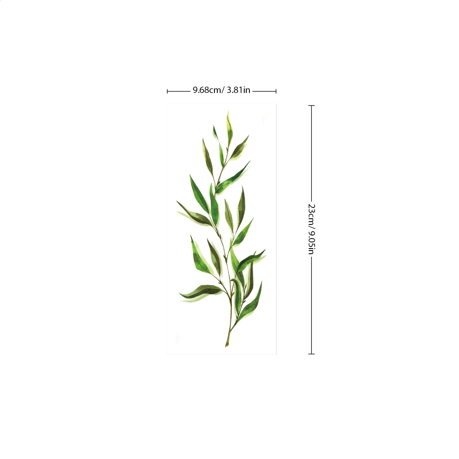 6pcs Green Vine Leaves Series Temporary Tattoo Stickers for Hand Arm Back Disposable Body Wild Grass 250809