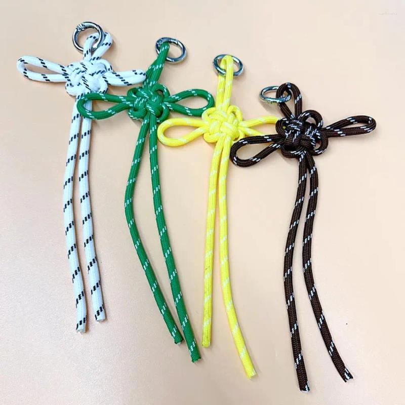 Good-luck Hand Woven Chinese Knot Tie Keychain Mobile Phone Hanging Decoration Delicate Gift Keyring Bag Accessories Pendant