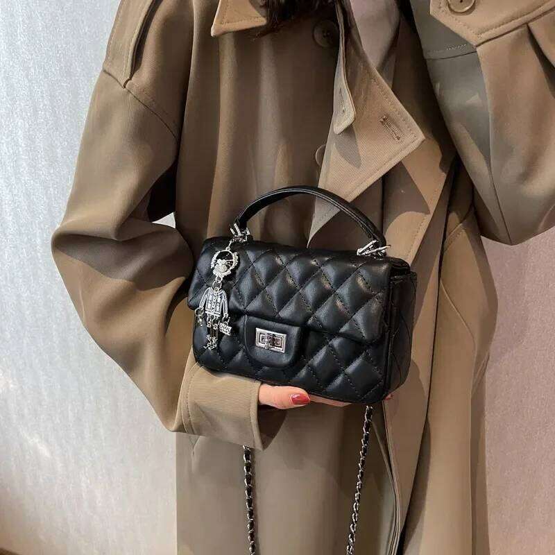 Hot Selling Trendy Commuter Women's Crossbody Dia Pattern Chain Small Square Versatile Single Shoulder Bag Fashionable AE Stock Designer Bags