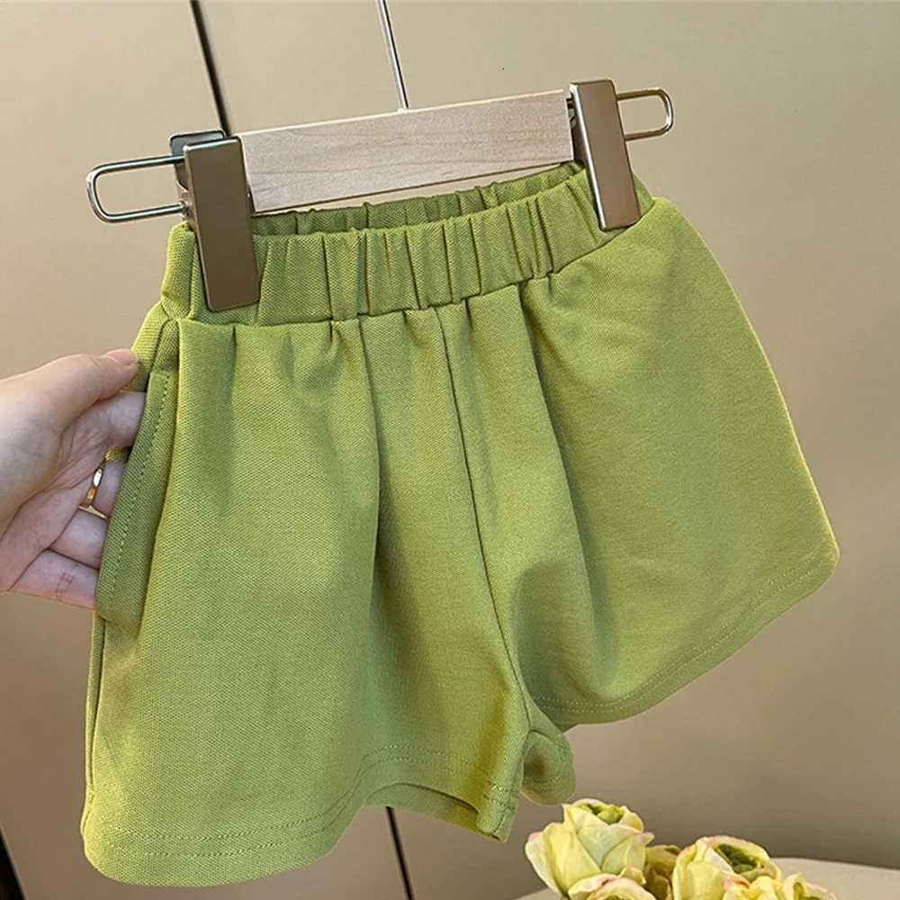 Childrens Clothing Sets Korea Short Sleeved Casual Shirt Dress Polo T-shirt+Shorts Sets Sisters Girls Summer Kids Clothes Girls Z250811