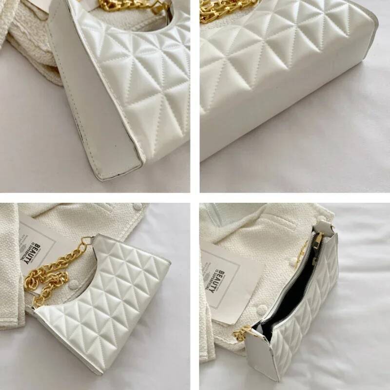 Autumn New Women's Diamond Shaped Armpit Bag Fashionable Women's Shoulder Bag Chain Handbag Texture Niche Autumn New Designer Bag Women'