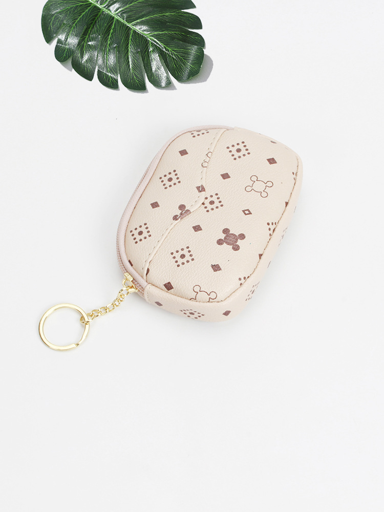 Free Shipping 2025 New Fresh Sweet Women's Wallet - Printed Mini Coin Purse Key Holder Card Organizer with Wristlet