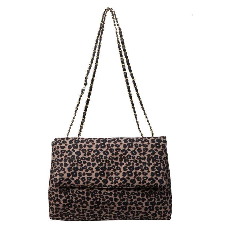 Trendy Niche Leopard Print for Women 2025 Designer New Fashionable Shoulder Underarm Bag Handbag
