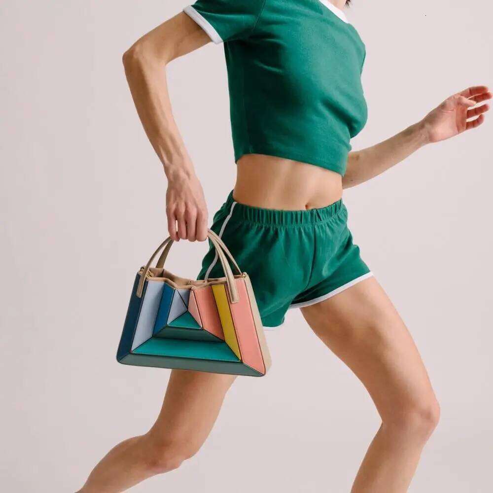 Fashion Panelled Women Handbags Patchwork Shoulder Bags Pu Leather Crossbdoy Bag Small Tote Trend Female Purses 2025