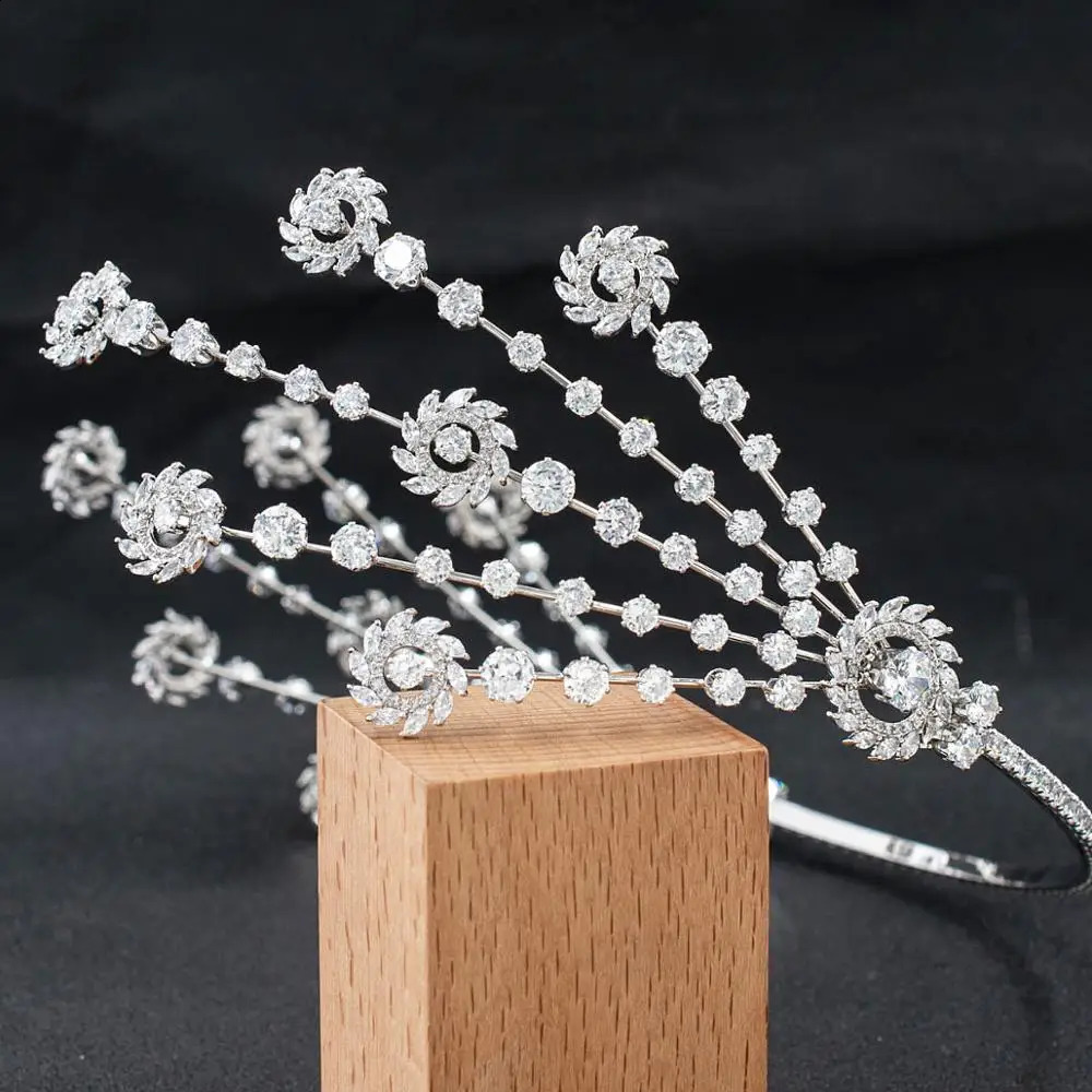 Handmade Cubic Zirconia Bridal Wedding Soft Headband Hairband Tiara Hair Jewelry Accessories Hairpieces CHA10045 250804