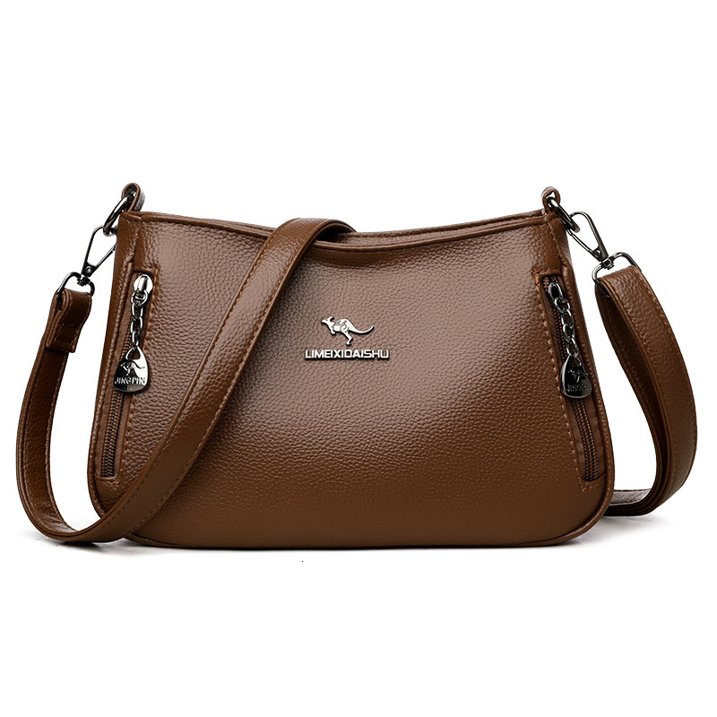 2025 New Trendy Simple Commuter Soft Leather Women's for Middle-aged Moms, Large Capacity Single Shoulder Crossbody Bag ddmymoon