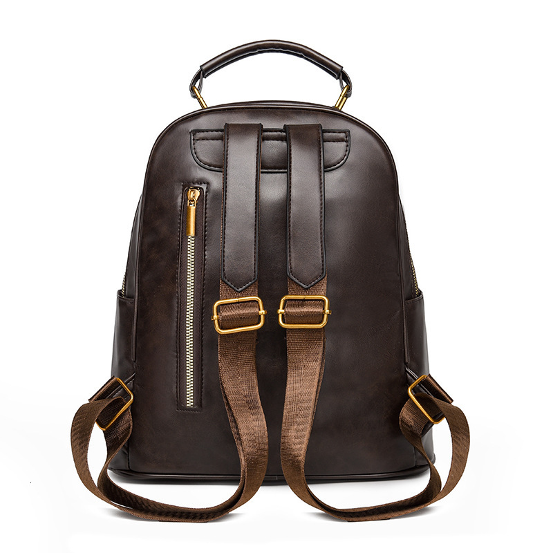 Soft Leather Backpack for Women, New Fashionable Commuter Large Capacity Backpack, Student School Bag Trendy ddmymoon