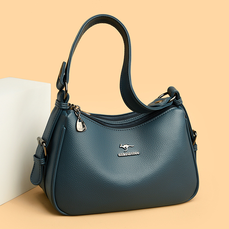 High-end Soft Leather Underarm Women, New Versatile Large Capacity Crossbody Bag for Middle-aged Moms ddmymoon
