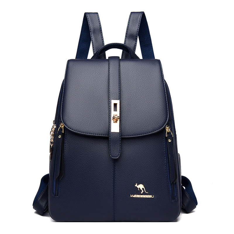 Soft Leather Backpack for Women, New Korean Style, Versatile Large Capacity Women's Backpack, Lightweight Travel School Bag ddmymoon