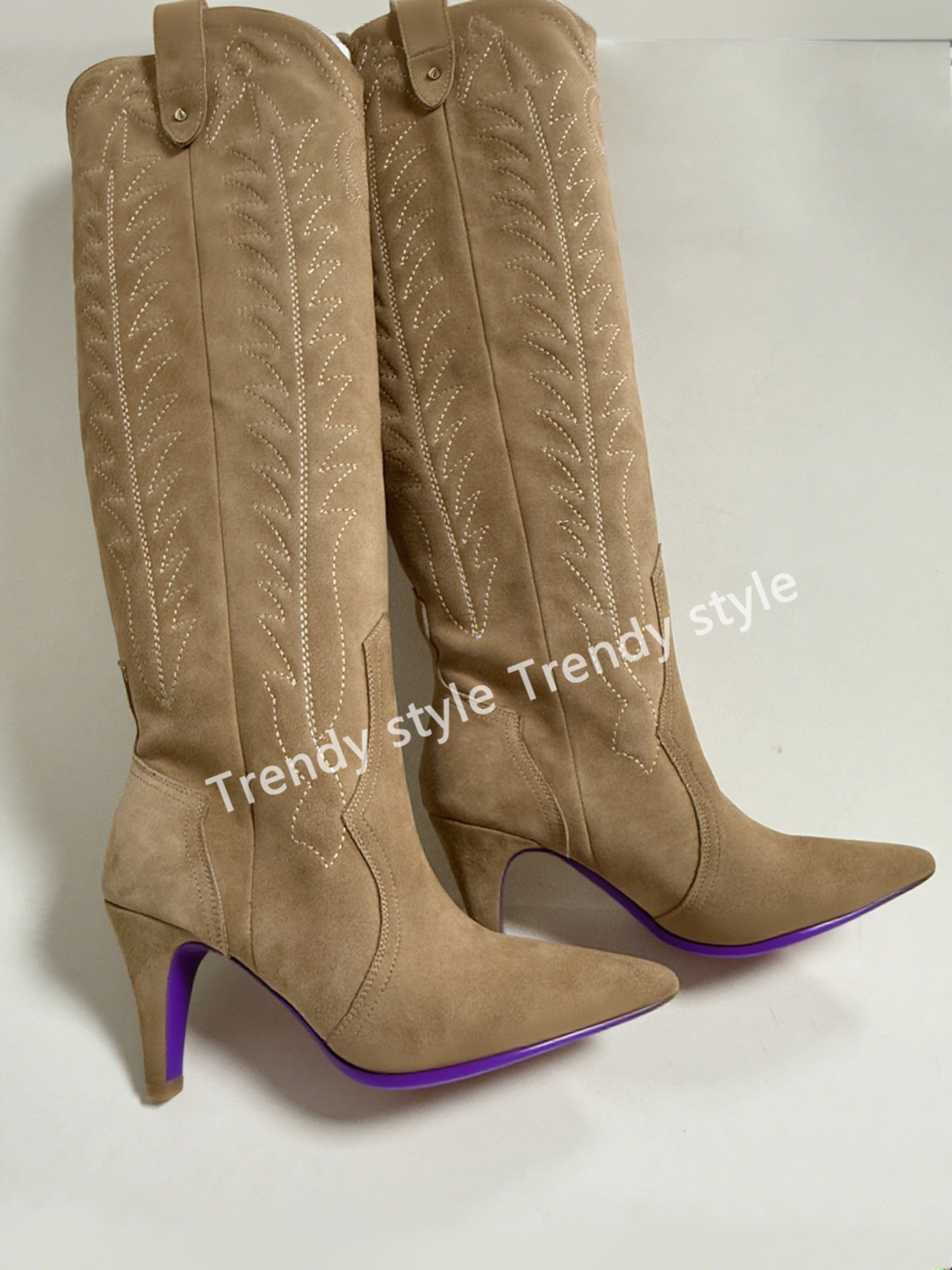 2025 Leather Suede Boots Auturnm Fashion Real Ankle boot Heart Letter high Heel Christmas Gift