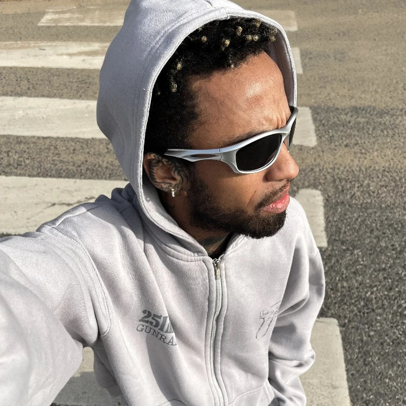 Y2K Retro Sweatshirts Print Pattern Letter Digit Gunrange Target Zip Up Hoodies Hip Hop Trendy Unisex Oversized Streetwear 250808