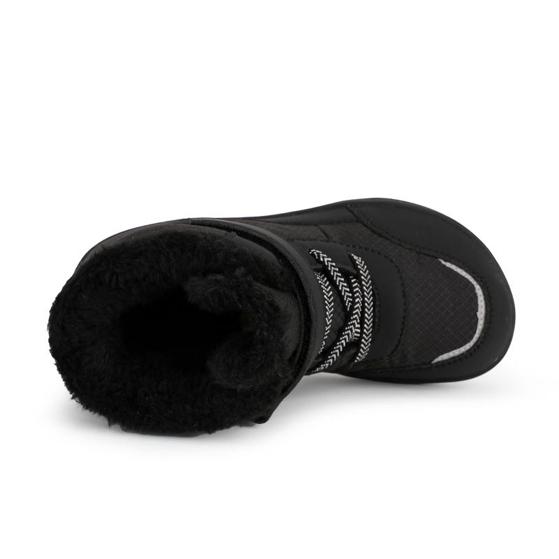 Kids Barefoot Boots Wide Width Waterproof Winter Fur Lined Shoes Cutefeet for Boys Girls Cold Weather Children Toddler Outdoor Fashion Sneakers Boots 