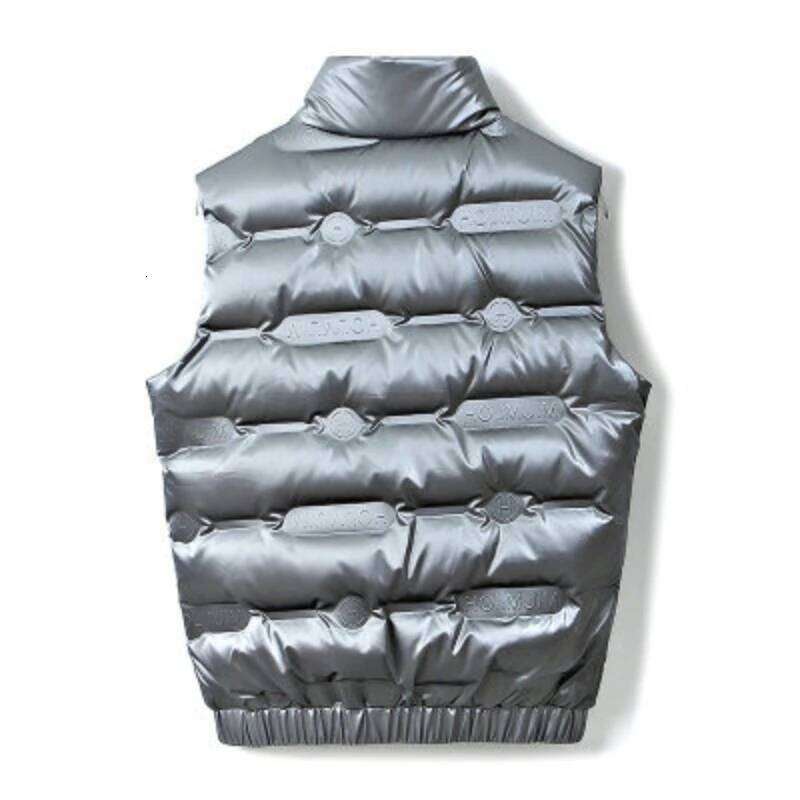 2024 New Winter 90 White Duck Stand Collar Thermal Bright Face Men Short Casual Daily Down Vest Coat