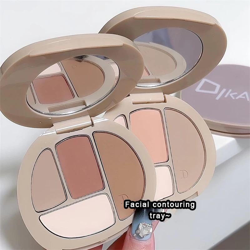 Multifunctional Bronzer Contour Palette Nose Shadow Profile Highlighter Blush Plate Matte Contouring Shading Llluminator Makeup 250811