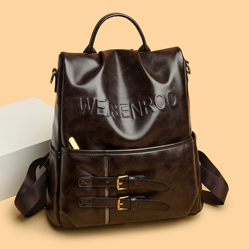 Soft Leather Women 2025 New Trendy Fashion Anti-theft Backpack Multifunctional Commuting School Bag ddmymoon
