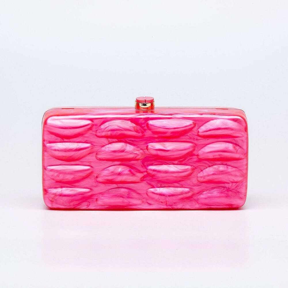 2025 Women's New Single Shoulder Crossbody Irregular Shell Acrylic Fashion Wedding Evening Clutch Bag