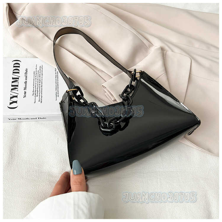 Summer New Fashion Womens Bag Small Jelly Bag Solid Color Transparent Womens Armpit Bag Single Shoulder Bag H250809