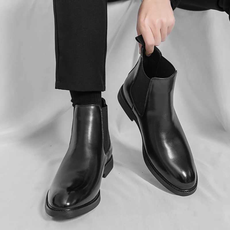 Winter Classic Men Fashion Ankle Boots American Casual Comfortable Business Brand Chelsea Boots Training Boots 38-46 Men Boots W250811