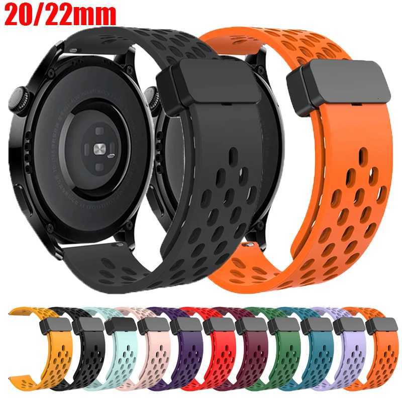 22mm 20mm Magnetic Strap for Samsung Galaxy Watch 4 5 6 7 4/6 Classic Active 2 Silicone Band for Amazfit Bip 3 Huawei GT4 GT3 2e W250811
