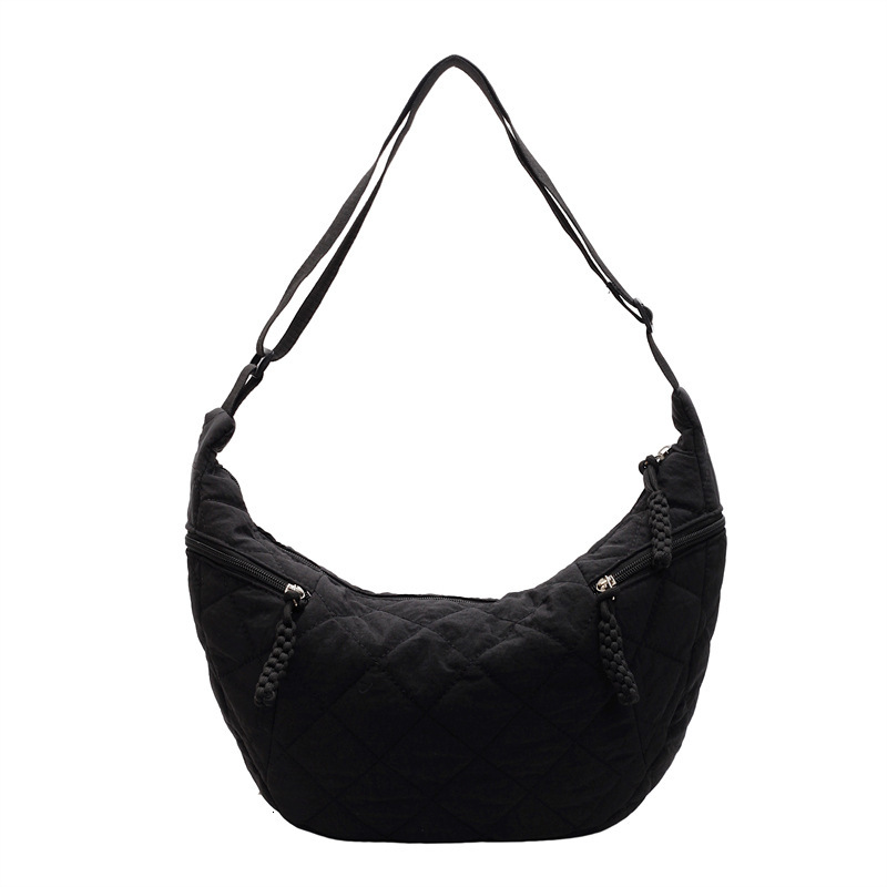 Quilted Dumpling Autumn Winter Versatile Casual Large Capacity Cloth Lightweight Commuter Shoulder Crossbody Bag for Women