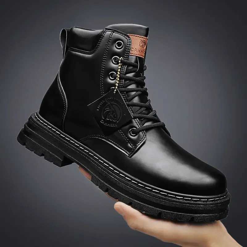 2023 Spring and Autumn New Trendy Big Yellow Boots Soft Leather Soft Bottom Retro Workwear Short Boots W250811