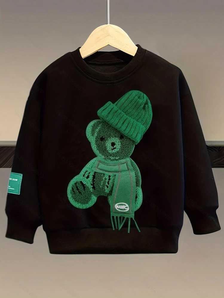 Autumn Children Boy Clothes Set Baby Girls Embroidery Bear Sweatshirts Pullover Top and Pants Suit Teenage Tracksuits Z250811