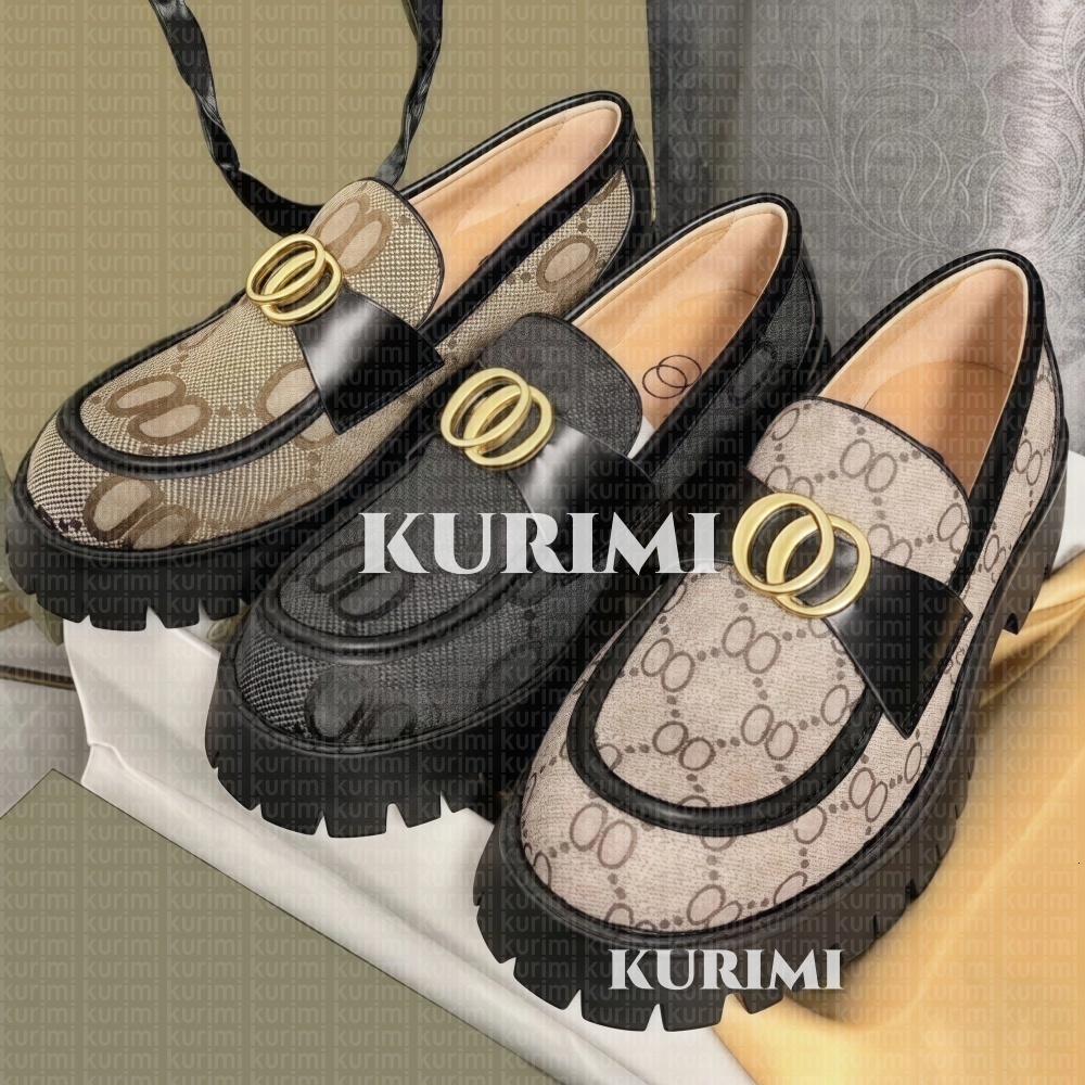 Loafers Black Leather Designer Womens Man Loafer Dress Shoe Slip On Fashion Flats Oxford Chunky Rubber Luxury Platform Calfskin Casual Shoes size 35-45 Z1