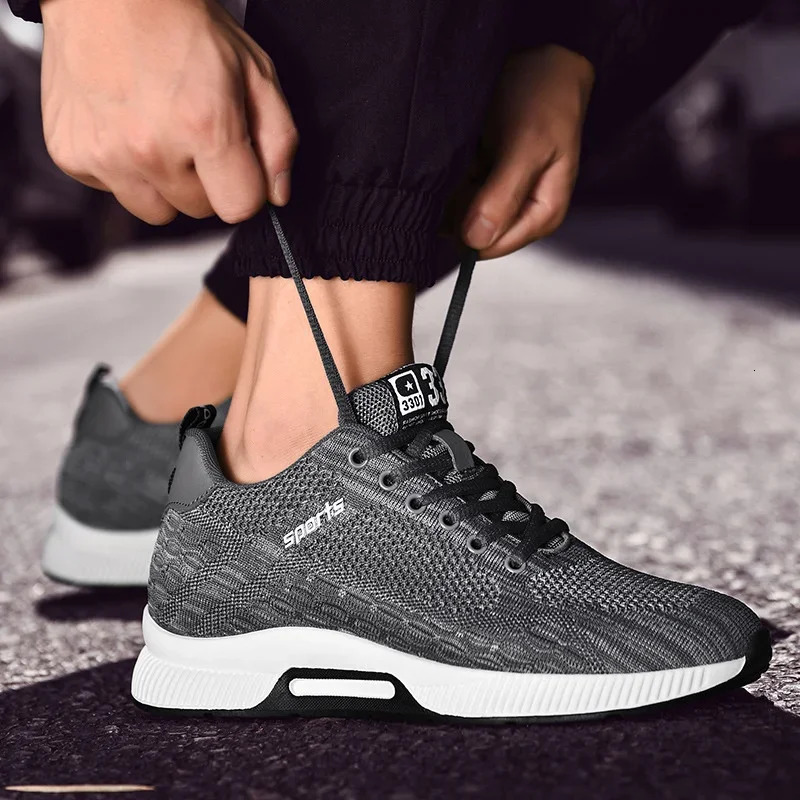 Men Sneakers Elevator Shoes Hidden Heels Breathable Heightening Shoes for Men Increase Insole 6CM Sports Casual Height Shoes 250805