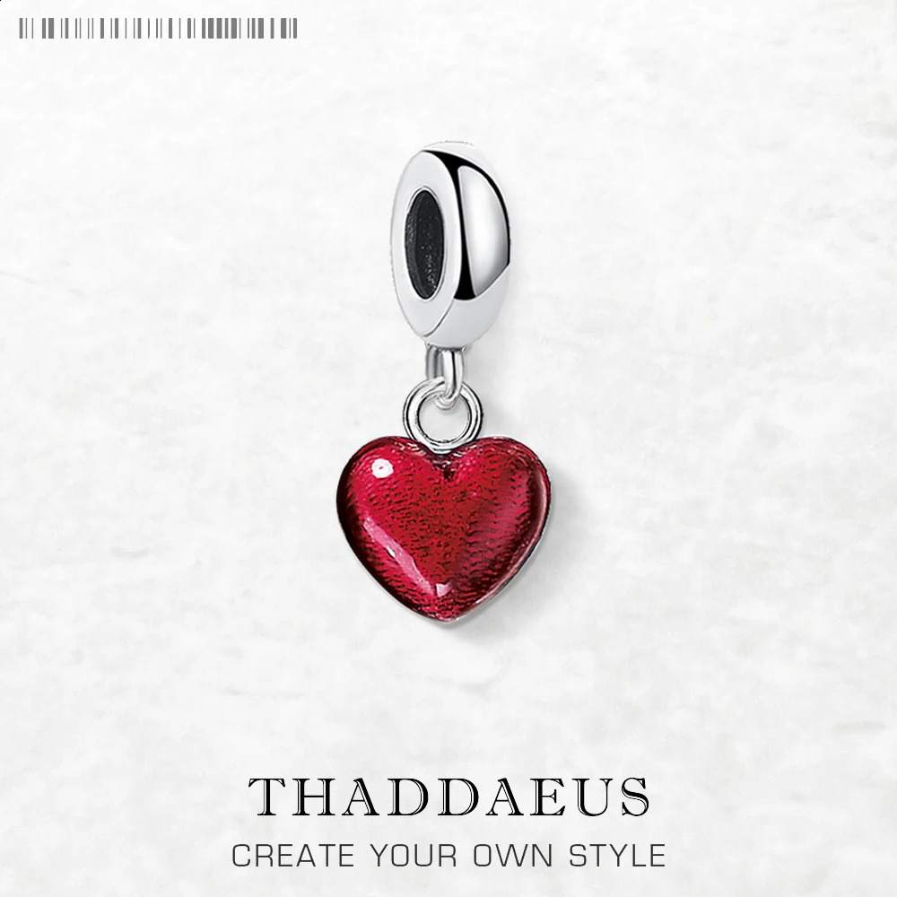 Fashion Red Heart Pendant Charm 925 Sterling Silver Romantic Love Jewelry Gift For Women 250807