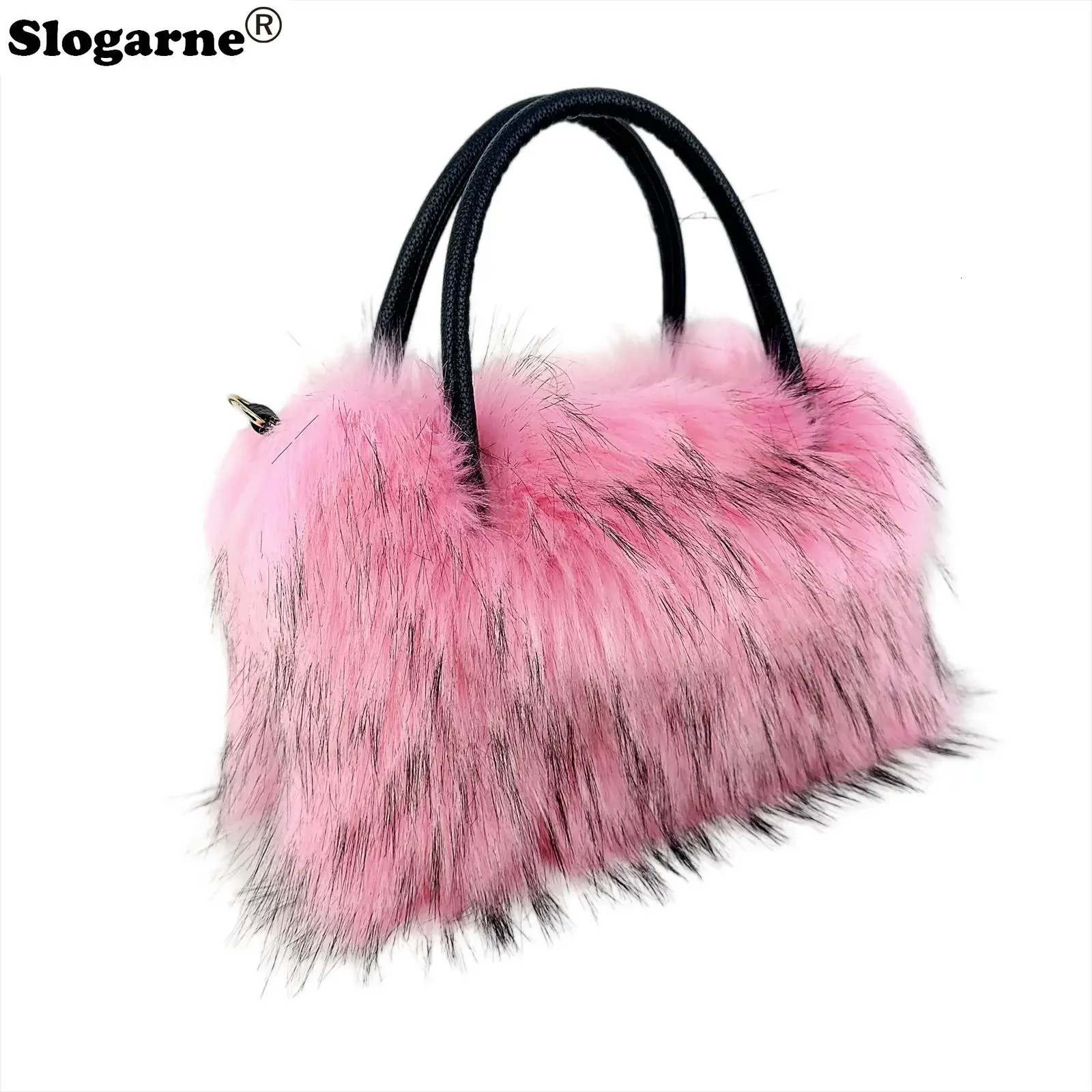 Women Fox Fur Handbag Ladies Winter Soft Fluffy Large Capacity Tote Bag y n Raccoon Shoulder Bags Backpacks 250811
