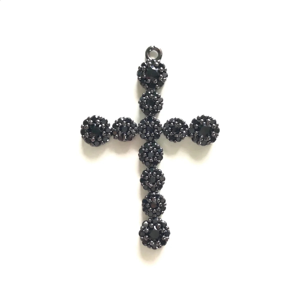 5pcs Religious Cross Pendants for Women Bracelets Men Necklace Making Bling Zirconia Charms Handmade Jewelry Accessory Wholesale 250807
