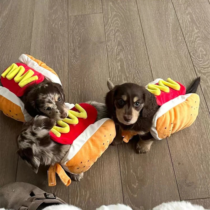 Funny Halloween Dog Costumes Dog Shaped Dachshund Sausage Adjustable Clothes Pet Apparel Dressing Up Cat Party Costume Suit 250806